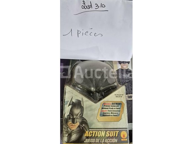 Set van 7 kostuums en carnavalsmake-up items enzovoort - nieuw set van 5 kindercarnavalskostuums diverse ontwerpen - nieuw set van 6 kindercarnavalskostuums - nieuw set van 5 kids cowboy carnival kostuums - nieuw set van 12 kostuums van carnival prisoner kids - nieuw kid's mario bross carnival kostuum - nieuw uitstekende batman masks set - nieuw set van 7 olifanten hoofdband + strik + staartsets - nieuw - afbeelding 6 van  8