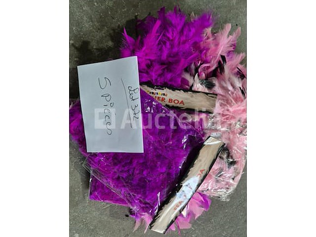 Set van 9 harlequin carnival sets strik+masker+bretels - nieuw set van 9 tassen van carnavalsstoffen set van 5 carnavalsboa-stands - nieuw set van 96 belgische supporter bloemenkettingen - nieuw set van 16 nep-bomcarnavalsitems - nieuw set van 19 kermisaccessoires reusachtige thermometers - nieuw set van 12 belgische supporter bloemenkettingen - nieuw set van 6 kermis reuzenschaar-pakket - nieuw - afbeelding 4 van  7