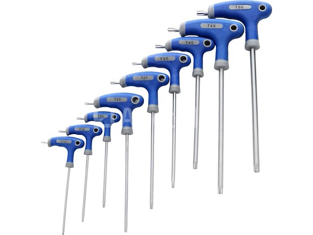 Set van 9 kraft&dele torx-sleutels - afbeelding 1 van  3