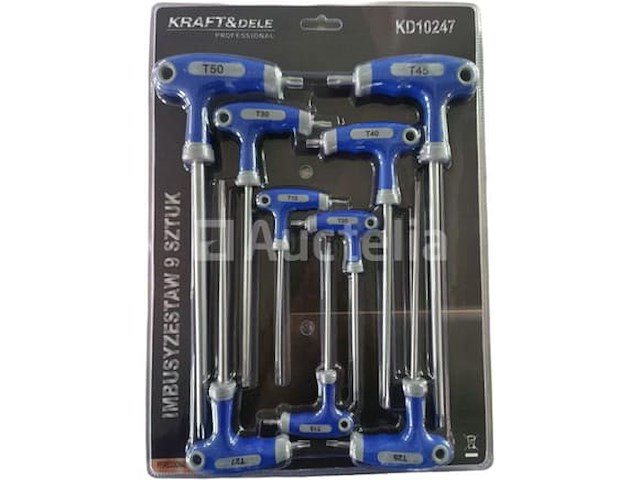 Set van 9 kraft&dele torx-sleutels - afbeelding 3 van  3