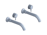 Set van inbouw mengkranen - verchroomd rvs - afbeelding 2 van  7