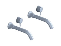 Set van inbouw mengkranen - verchroomd rvs - afbeelding 4 van  7