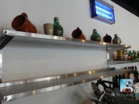 Set van roestvrij stalen wandplanken - afbeelding 1 van  4