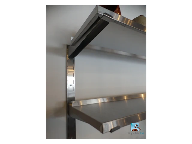 Set van roestvrij stalen wandplanken - afbeelding 2 van  4
