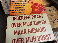 Set vintage metalen sierborden-replica - afbeelding 1 van  1