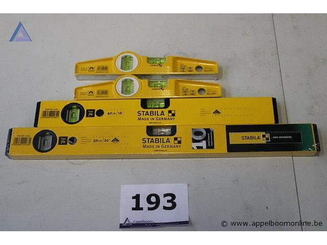 Set waterpassen - stabila - diverse maten - afbeelding 1 van  3