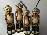 Setje van 4 semar beeldjes (antiek) - afbeelding 1 van  4