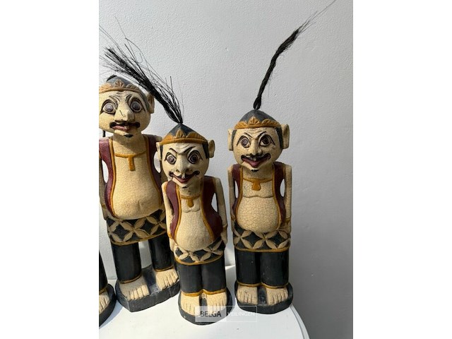 Setje van 4 semar beeldjes (antiek) - afbeelding 4 van  4