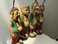 Setje van 4 semar beeldjes (antiek) - afbeelding 2 van  3