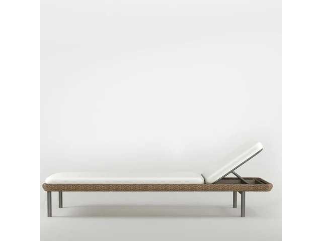 Sets van 2 bali strandbedden outlet (expo) - beige touw en wasbare witte stof - afbeelding 3 van  5