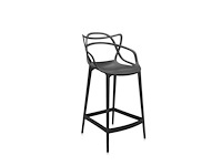 Sets van 3 barmeesters taburets - 2 zitplaatsen 65 cm (wit en zwart) 1 zitplaats 75 cm (zwart) - afbeelding 3 van  5