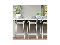 Sets van 3 barmeesters taburets - 2 zitplaatsen 65 cm (wit en zwart) 1 zitplaats 75 cm (zwart) - afbeelding 5 van  5