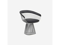 Sets van 4 platnerstoelen stalen constructie - zwarte stoffen stoel - afbeelding 2 van  2