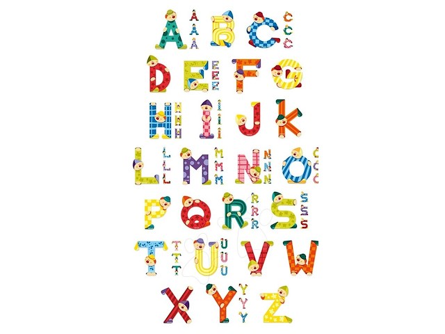 Sevi clown letterset | 204 stuks - afbeelding 1 van  1