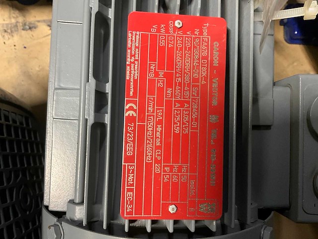 Sew + bauer 0,37 + 2x 0,75 +0,55 kw electro motor met reductie (5x) - afbeelding 4 van  14