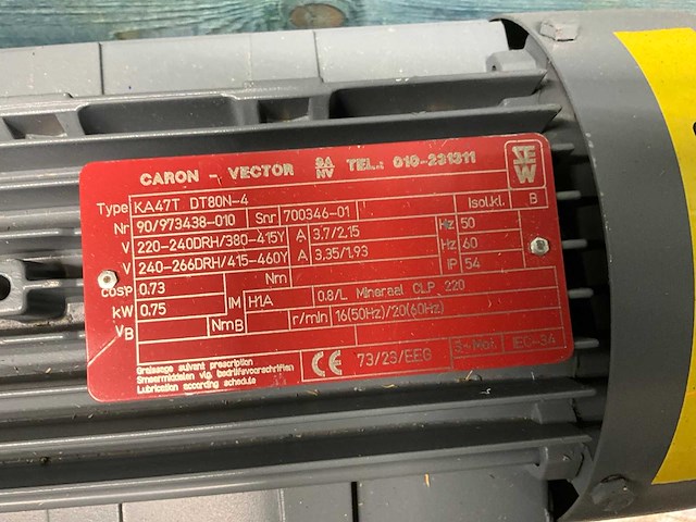 Sew + bauer 0,37 + 2x 0,75 +0,55 kw electro motor met reductie (5x) - afbeelding 8 van  14