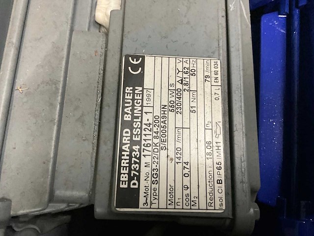 Sew + bauer electro motor met reductie + transformator (5x) - afbeelding 7 van  9