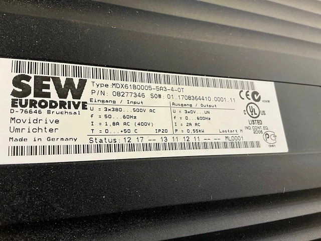 Sew eurodrive mdx61b0005-5a3 frequentieregelaar (3x) - afbeelding 8 van  9