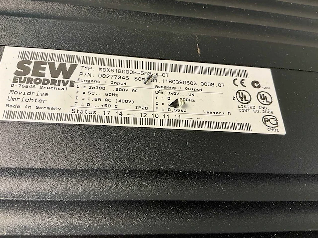 Sew eurodrive mdx61b0005-5a3 frequentieregelaar (3x) - afbeelding 9 van  9
