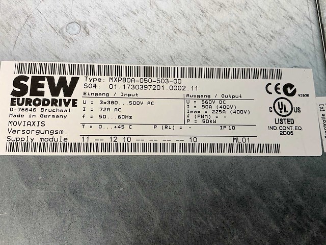 Sew eurodrive moviaxis mxp80a frequentieregelaar - afbeelding 5 van  5