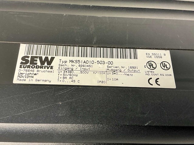 Sew eurodrive movidyn mks51a005-503-50 frequentieregelaar (2x) - afbeelding 4 van  5