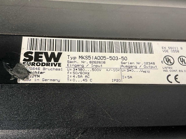 Sew eurodrive movidyn mks51a005-503-50 frequentieregelaar (2x) - afbeelding 5 van  5