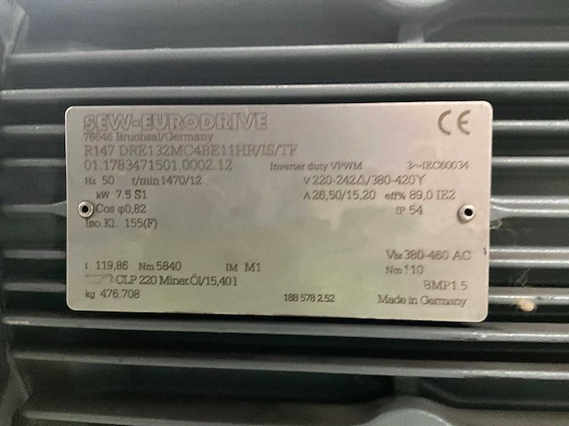 Sew eurodrive r147 zware motor - afbeelding 8 van  8