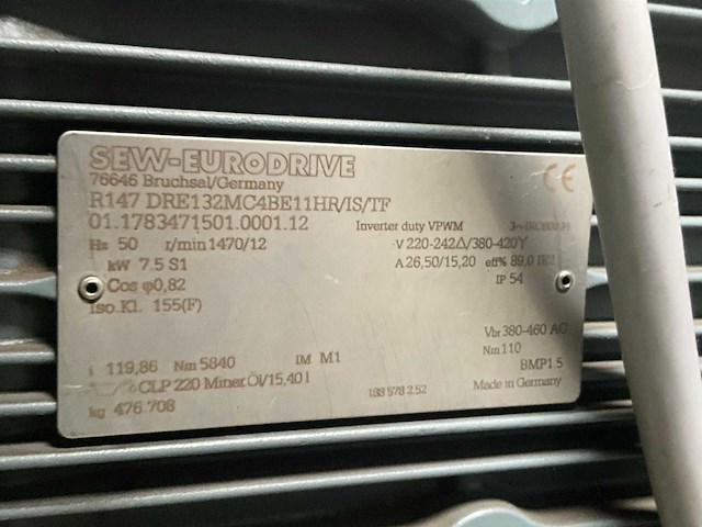 Sew eurodrive r147 zware motor - afbeelding 8 van  8