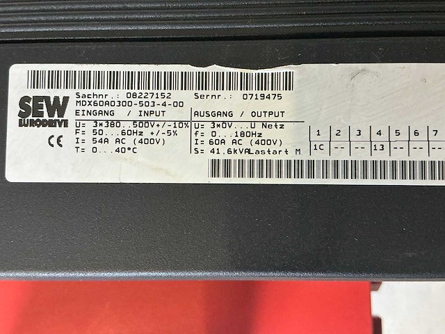 Sew mdx60a0300/mc07b0300 frequentieregelaar - afbeelding 6 van  6