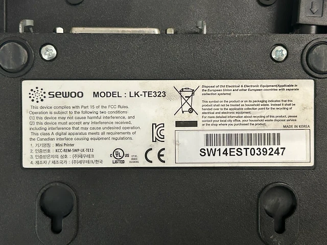 Sewoo ticketprinter - afbeelding 3 van  4