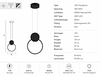 Sfeervolle design led hanglamp (horoz) – 11w – 4000k neutraal wit – ip20 – forever (1 stuks) - afbeelding 5 van  5