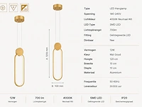 Sfeervolle design led hanglamp (horoz) – 12w – 4000k neutraal wit – ip20 – always (1 stuks) - afbeelding 5 van  5