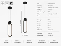 Sfeervolle design led hanglamp (horoz) – 12w – 4000k neutraal wit – ip20 – always (1 stuks) - afbeelding 5 van  5