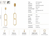 Sfeervolle design led hanglamp (horoz) – 12w – 4000k neutraal wit – ip20 – santana (1 stuks) - afbeelding 5 van  5