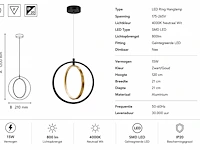 Sfeervolle design led hanglamp (horoz) – 15w – 4000k neutraal wit – ip20 – daxton-15 (1 stuks) - afbeelding 5 van  5