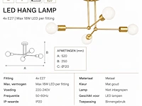 Sfeervolle design led hanglamp (horoz) – 18w – ip20 – lorenzo-4 (1 stuks) - afbeelding 5 van  5