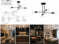 Sfeervolle design led hanglamp (horoz) – 18w – ip20 – lorenzo-4 (1 stuks) - afbeelding 3 van  5
