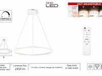 Sfeervolle design led hanglamp (horoz) – 35w – ip20 – harvey-35 3cct (1 stuks) - afbeelding 5 van  5