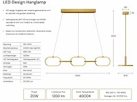 Sfeervolle design led hanglamp (horoz) – 36w – 4000k neutraal wit – ip20 – empire-36 (1 stuks) - afbeelding 5 van  5