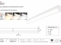 Sfeervolle design led hanglamp (horoz) – 40w – avenue 3cct (2 stuks) - afbeelding 5 van  5