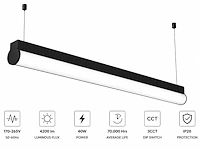 Sfeervolle design led hanglamp (horoz) – 40w – avenue 3cct (2 stuks) - afbeelding 4 van  5