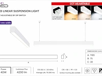 Sfeervolle design led hanglamp (horoz) – 40w – innova3-40 3cct (3 stuks) - afbeelding 5 van  5