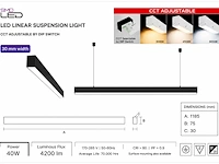 Sfeervolle design led hanglamp (horoz) – 40w – innova3-40 3cct (3 stuks) - afbeelding 5 van  5