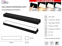 Sfeervolle design led hanglamp (horoz) – 60w – fortis-60 3cct (4 stuks) - afbeelding 5 van  5