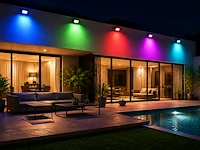 Sfeervolle rgb led floodlight met afstandsbediening – 20w – rgb – ip65 – remix-20 (4 stuks) - afbeelding 2 van  5