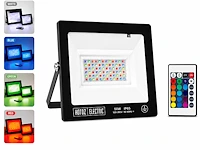 Sfeervolle rgb led floodlight met afstandsbediening – 50w – rgb – ip65 – remix-50 (4 stuks) - afbeelding 4 van  5