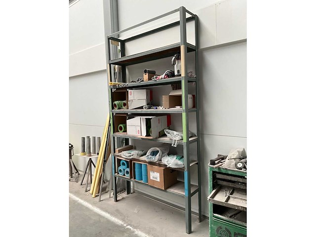 Sgs gereedschapswagen en rek met inhoud, waaronder 3m masking tape - afbeelding 11 van  18