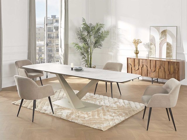 Shaggy, embossed shag rug - 160 x 230 cm - gebroken wit - afbeelding 3 van  6