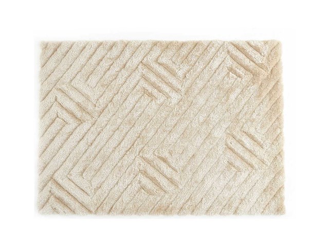 Shaggy, embossed shag rug - 160 x 230 cm - gebroken wit - afbeelding 1 van  2
