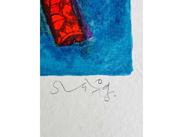 Shahid parvez - red elephant - kleurenzeefdruk - afbeelding 7 van  15